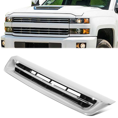 Factory Style Center Hood Scoop Grille Molding <br>17-19 Chevy Silverado 2500, 3500 HD