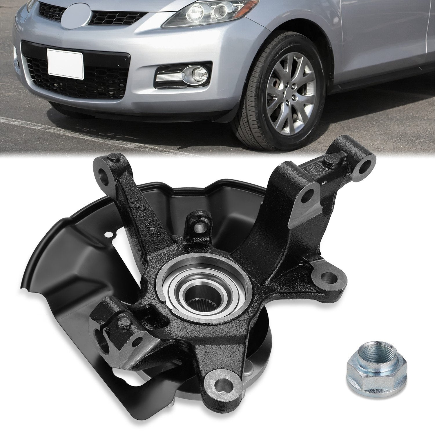 Front Left Side Loaded Knuckle Assembly <br> 07-12 Mazda CX-7 CX-9