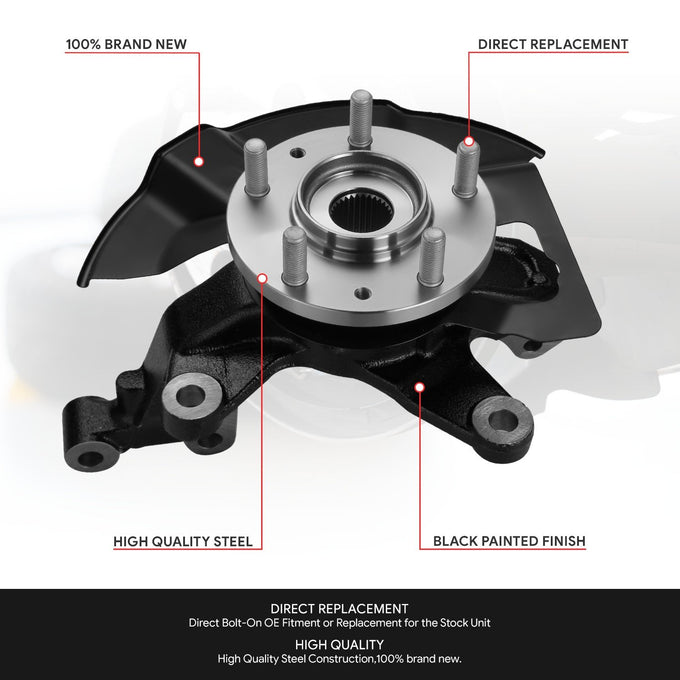 Front Left Side Loaded Knuckle Assembly <br> 07-12 Mazda CX-7 CX-9