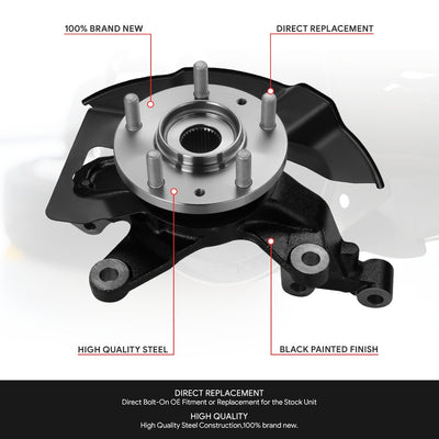 Front Right Side Loaded Knuckle Assembly <br> 07-12 Mazda CX-7 CX-9