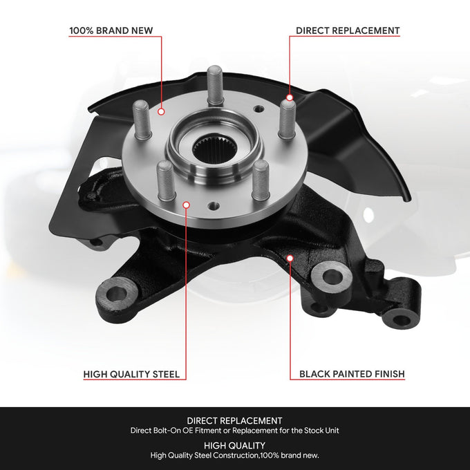 Front Right Side Loaded Knuckle Assembly <br> 07-12 Mazda CX-7 CX-9