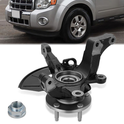 Front Left Steering Knuckle & Wheel Hub Bearing <br>01-12 Escape Tribute Mariner