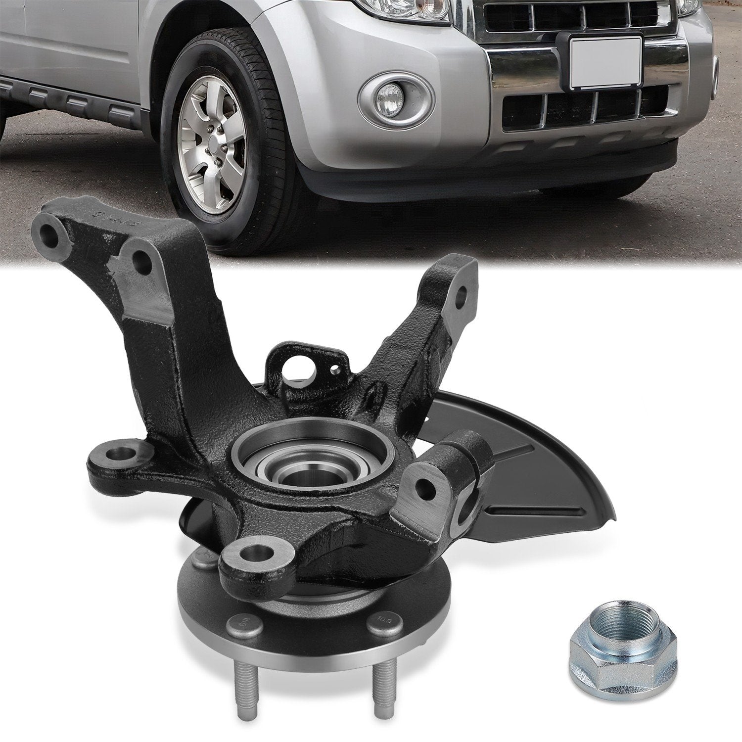Front Right Steering Knuckle&Wheel Hub Bearing <br>01-12 Escape Tribute Mariner