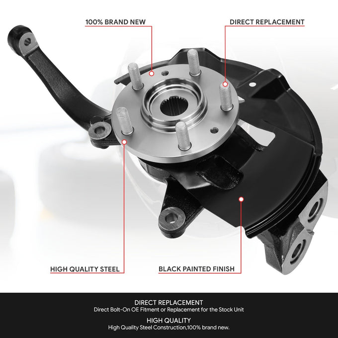 Front Left Side Loaded Knuckle Assembly <br> 06-12 Ford Fusion, Mercury Milan, 07-12 Lincoln MKZ