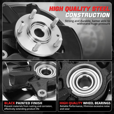 Front Left Side Loaded Knuckle Assembly <br> 06-12 Ford Fusion, Mercury Milan, 07-12 Lincoln MKZ