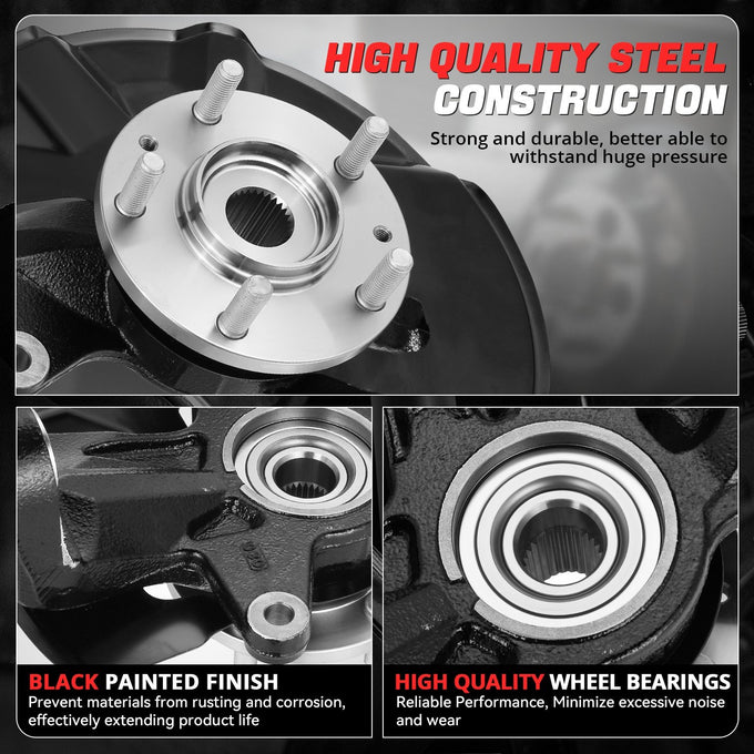 Front Left Side Loaded Knuckle Assembly <br> 06-12 Ford Fusion, Mercury Milan, 07-12 Lincoln MKZ