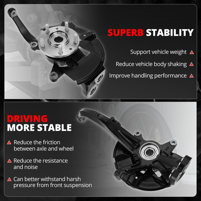 Front Left Side Loaded Knuckle Assembly <br> 06-12 Ford Fusion, Mercury Milan, 07-12 Lincoln MKZ