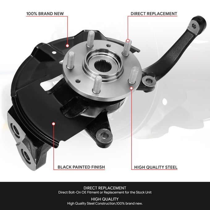 Front Right Side Loaded Knuckle Assembly <br> 06-12 Ford Fusion, Mercury Milan, 07-12 Lincoln MKZ