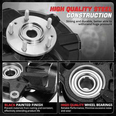 Front Right Side Loaded Knuckle Assembly <br> 06-12 Ford Fusion, Mercury Milan, 07-12 Lincoln MKZ