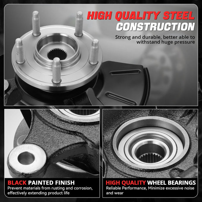Front Right Knuckle&Wheel Hub Bearing Assembly <br>01-12 Escape Tribute Mariner