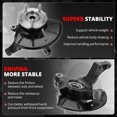 Front Right Knuckle&Wheel Hub Bearing Assembly <br>01-12 Escape Tribute Mariner