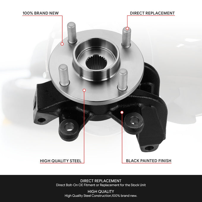 Front Left Side Loaded Knuckle Assembly <br> 06-11 Ford Focus