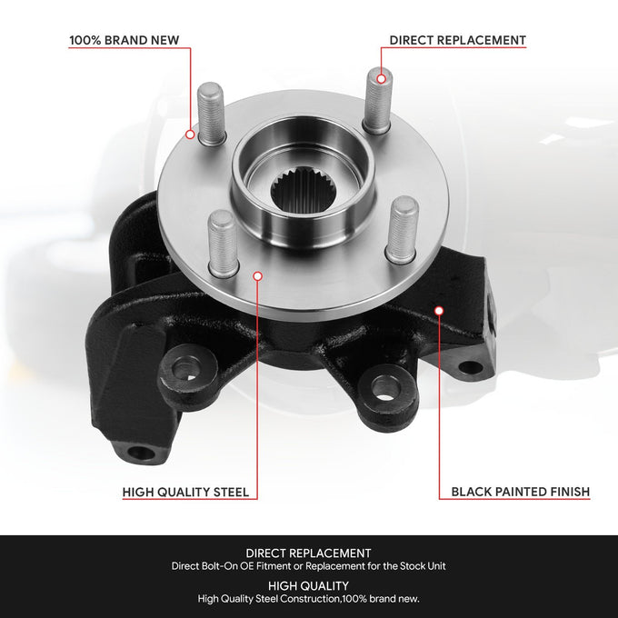 Front Right Side Loaded Knuckle Assembly <br> 06-11 Ford Focus