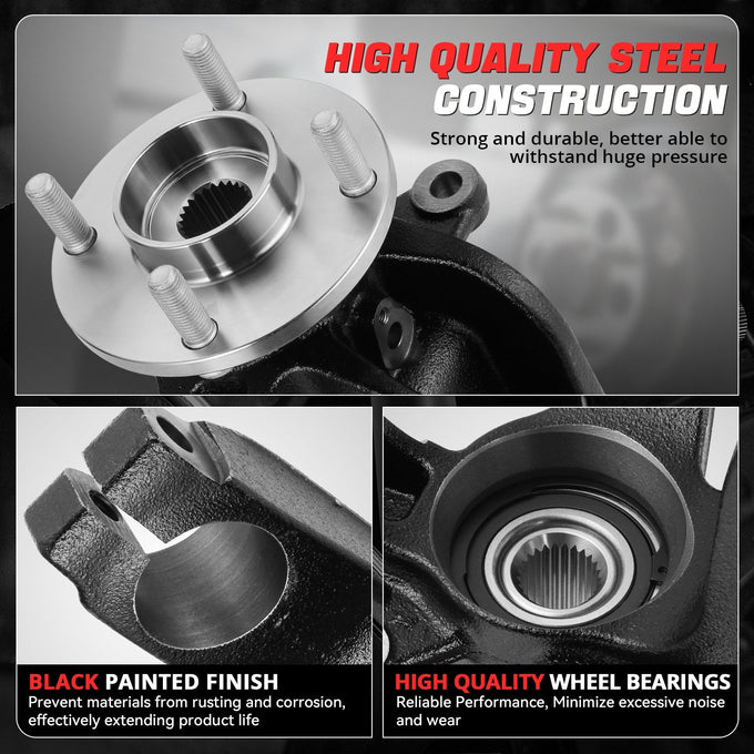 Front Right Side Loaded Knuckle Assembly <br> 06-11 Ford Focus