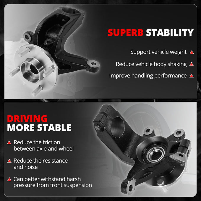 Front Right Side Loaded Knuckle Assembly <br> 06-11 Ford Focus