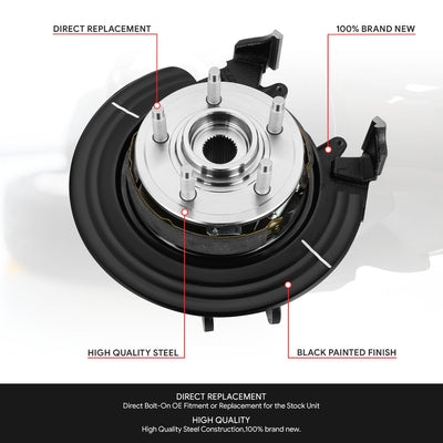 Rear Left Side Loaded Knuckle Assembly <br> 06-10 Ford Explorer, Mercury Mountaineer