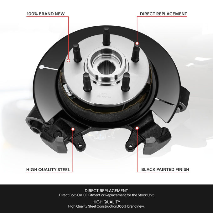 Rear Left Side Loaded Knuckle Assembly <br> 07-10 Ford Explorer Sport Trac, 06-10 Mercury Mountainee