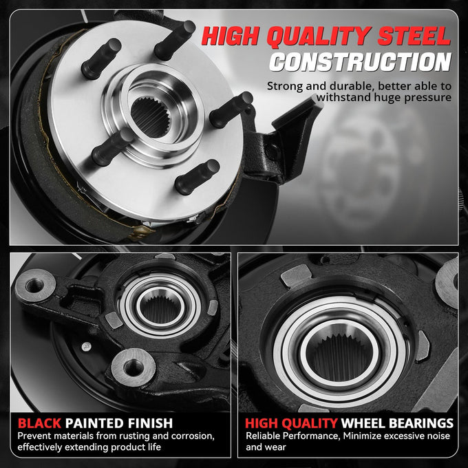 Rear Left Side Loaded Knuckle Assembly <br> 07-10 Ford Explorer Sport Trac, 06-10 Mercury Mountainee