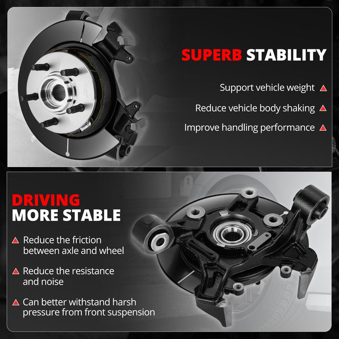 Rear Left Side Loaded Knuckle Assembly <br> 07-10 Ford Explorer Sport Trac, 06-10 Mercury Mountainee
