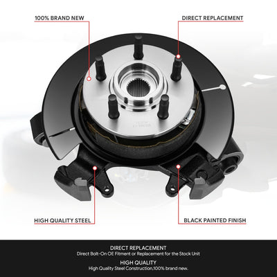Rear Right Side Loaded Knuckle Assembly <br> 07-10 Ford Explorer Sport Trac, 06-10 Mercury Mountainee