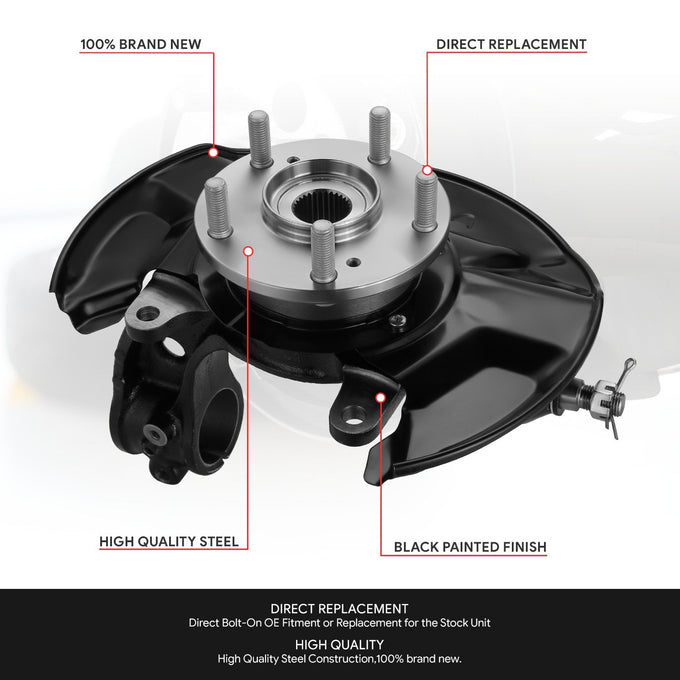 Front Left Side Loaded Knuckle Assembly <br>13-16 Honda Accord