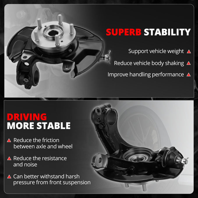 Front Left Side Loaded Knuckle Assembly <br>13-16 Honda Accord