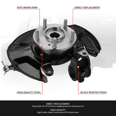 Front Right Side Loaded Knuckle Assembly <br>13-16 Honda Accord