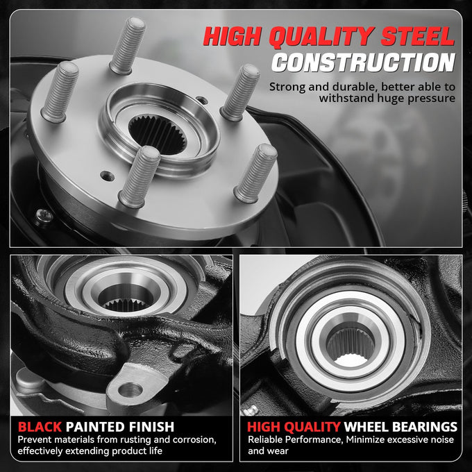 Front Right Side Loaded Knuckle Assembly <br>13-16 Honda Accord
