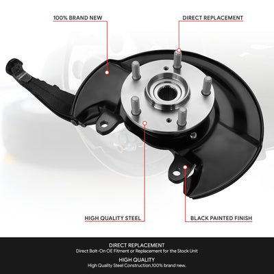 Front Left Side Loaded Knuckle Assembly <br>03-07 Honda Accord 2.4L