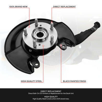 Front Right Side Loaded Knuckle Assembly <br>03-07 Honda Accord 2.4L
