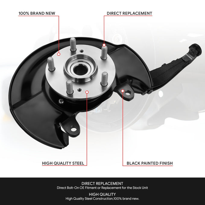 Front Right Side Loaded Knuckle Assembly <br>03-07 Honda Accord 2.4L