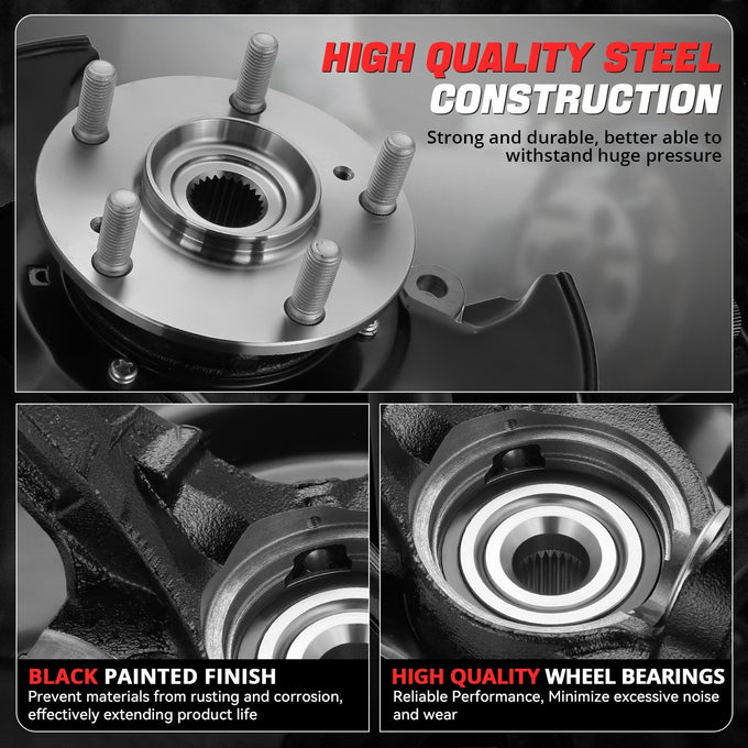 Front Right Side Loaded Knuckle Assembly <br>03-07 Honda Accord 2.4L