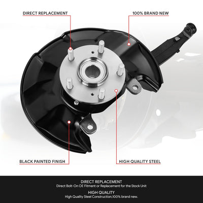 Front Right Side Loaded Knuckle Assembly <br> 09-14 Acura TSX, 08-12 Honda Accord