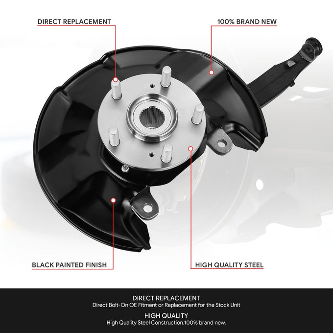 Front Right Side Loaded Knuckle Assembly <br> 09-14 Acura TSX, 08-12 Honda Accord