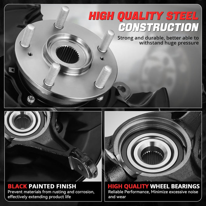 Front Right Side Loaded Knuckle Assembly <br> 09-14 Acura TSX, 08-12 Honda Accord