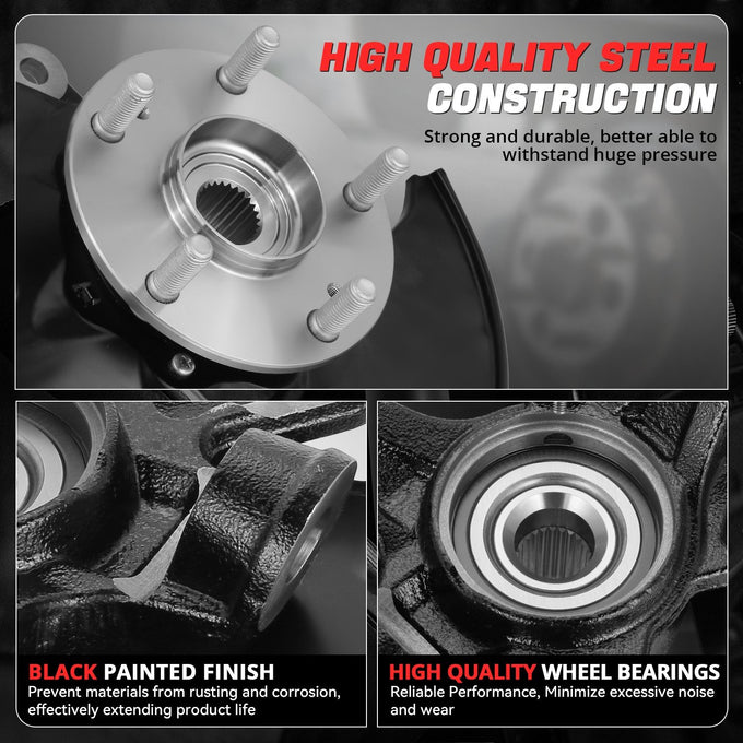 Front Left Side Loaded Knuckle Assembly <br>06-11 Honda Civic