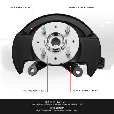 Front Left Side Loaded Knuckle Assembly <br> 03-05 Honda Civic