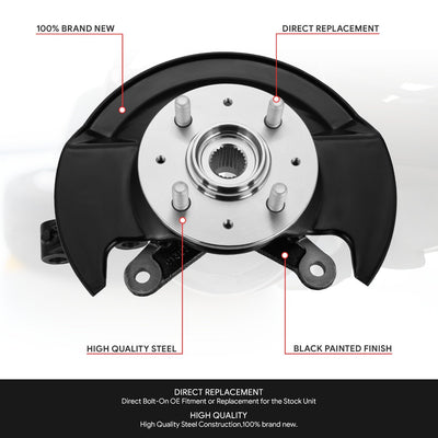 Front Right Side Loaded Knuckle Assembly <br> 03-05 Honda Civic