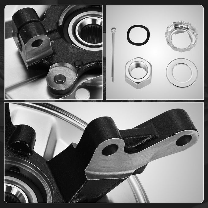 Front Left Side Loaded Knuckle Assembly <br> 07-12 Dodge Caliber, 07-17 Jeep Compass Patriot