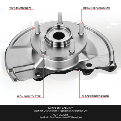Front Right Side Loaded Knuckle Assembly <br> 07-12 Dodge Caliber, 07-17 Jeep Compass Patriot