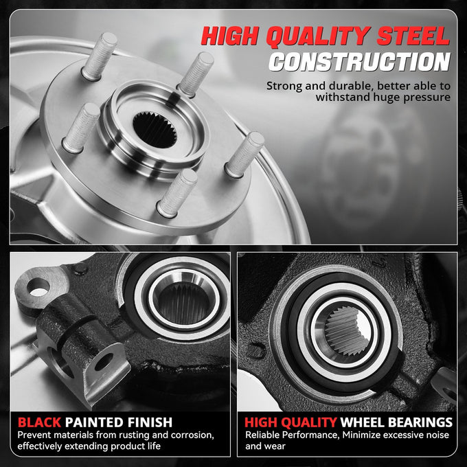 Front Right Side Loaded Knuckle Assembly <br> 07-12 Dodge Caliber, 07-17 Jeep Compass Patriot