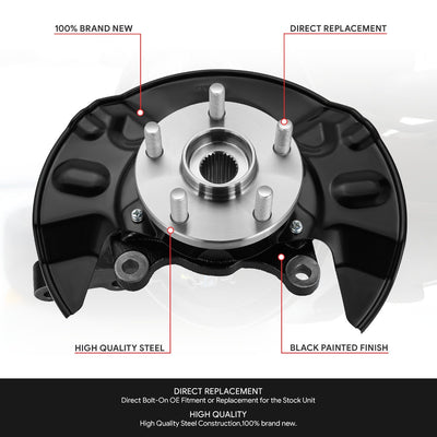 Front Left Side Loaded Knuckle Assembly <br> 03-08 Toyota Corolla