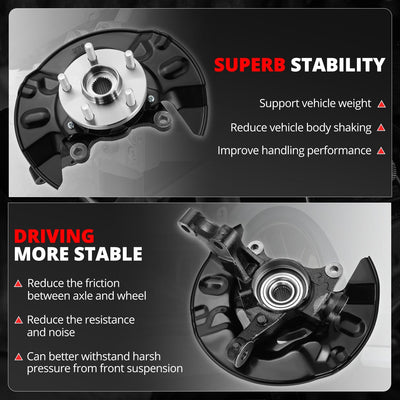Front Left Side Loaded Knuckle Assembly <br> 03-08 Toyota Corolla