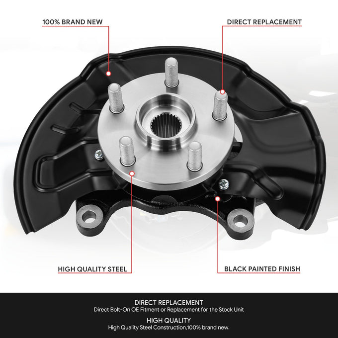 Front Left Side Loaded Knuckle Assembly <br> 03-08 Toyota Corolla