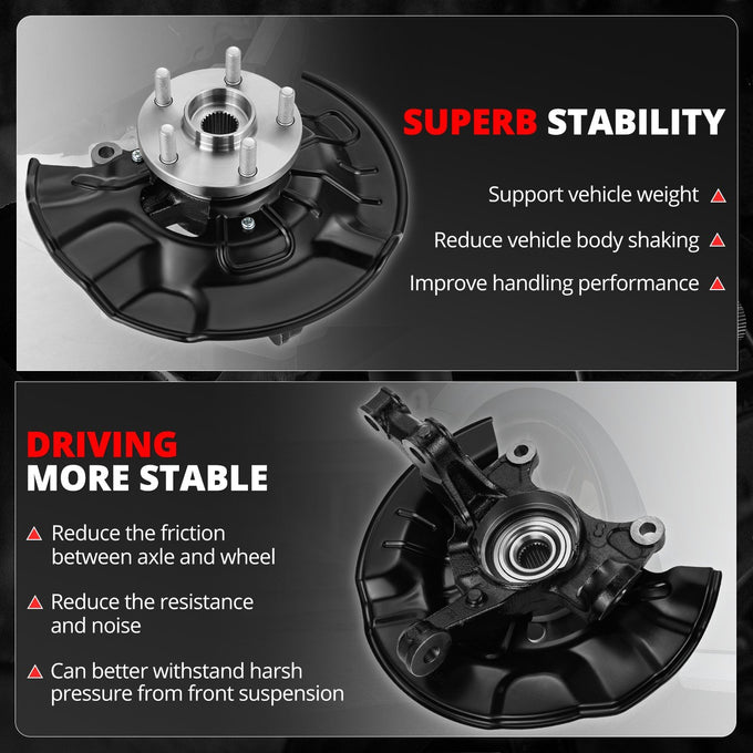 Front Left Side Loaded Knuckle Assembly <br> 03-08 Toyota Corolla