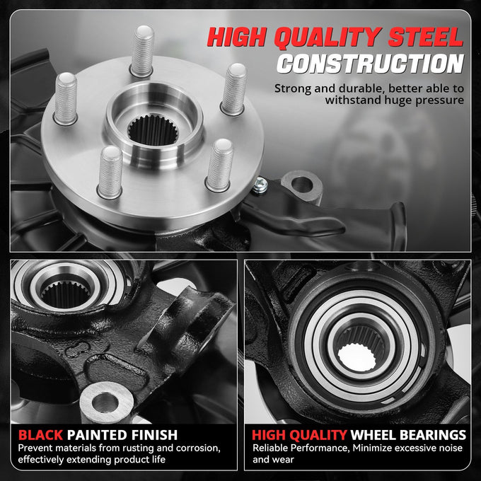 Front Right Side Loaded Knuckle Assembly <br> 03-08 Toyota Corolla