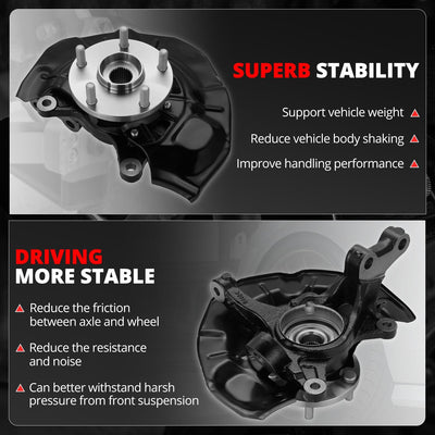 Front Left Side Loaded Knuckle Assembly <br>07-12 Lexus ES350, 07-11 Toyota Camry