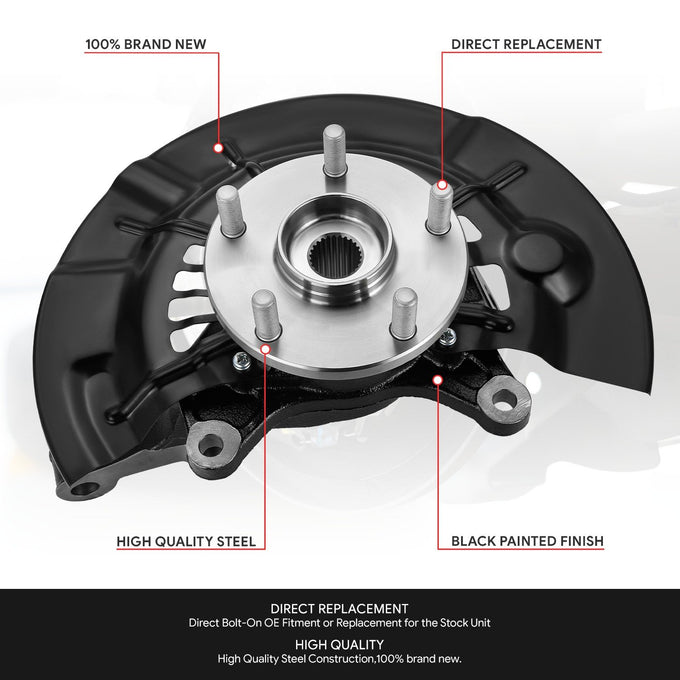 Front Left Side Loaded Knuckle Assembly <br> 12-17 Toyota Camry