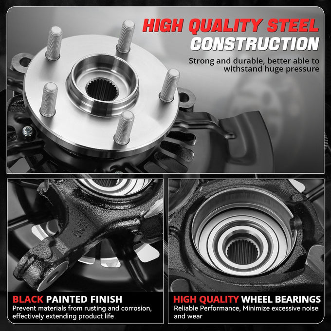 Front Left Side Loaded Knuckle Assembly <br> 12-17 Toyota Camry