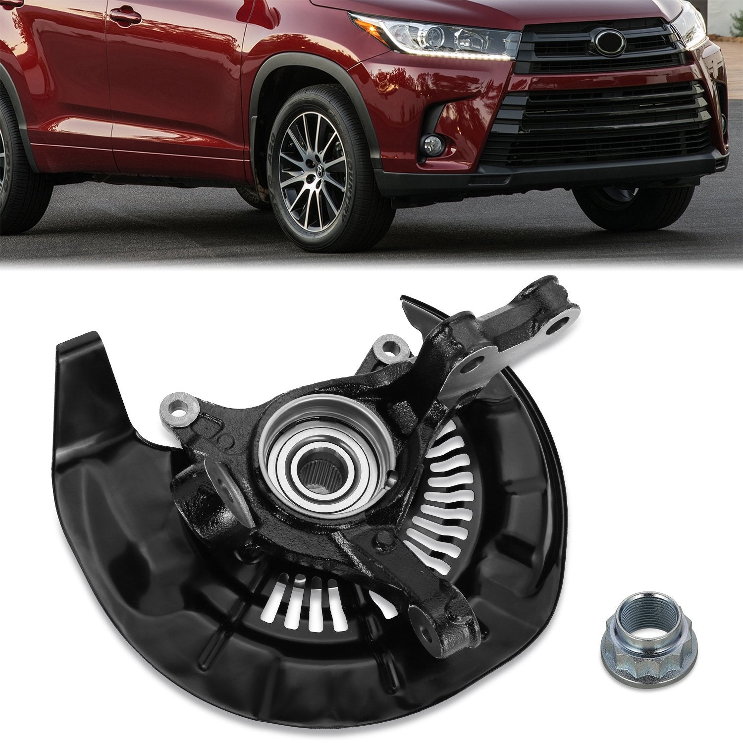 Front Right Side Loaded Knuckle Assembly <br> 10-15 Lexus RX350 RX450H, 08-17 Toyota Highlander